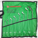 W23108S / 8 PCS 75° OFFSET RING WRENCH CR-V STEEL DIN:838  METRIC SIZE: 6X7 to 20X22 MM