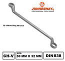 W23 / 75° OFFSET RING WRENCH CR-V STEEL DIN:838 METRIC SIZE: 6X7 MM to 30X32 MM