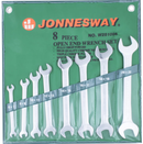 W25108S / 8 PCS OPEN END WRENCH SET CR-V STEEL DIN: 3110 METRIC SIZE: 6X7 to 20X22 MM