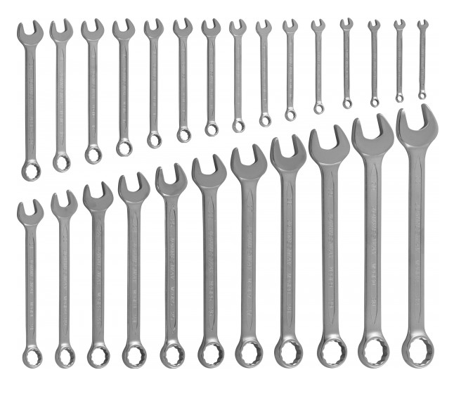 W26126S / 26 PCS COMBINATION WRENCH CR-V STEEL DIN: 3113  METRIC SIZE: 6 to 32 MM