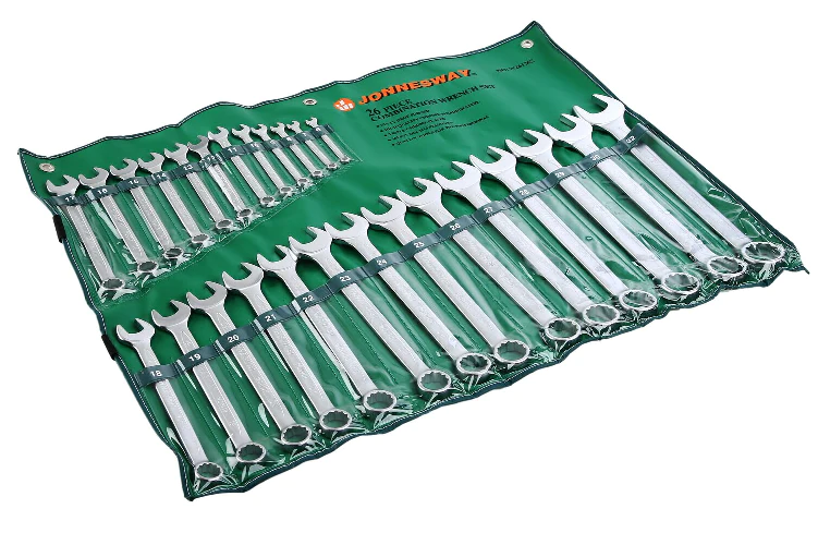 W26426PRS / 26 PCS COMBINATION WRENCH LONG PATTERN TYPE CR-V STEEL ANSI/ASME: B107.6 METRIC SIZE: 6 to 32 MM