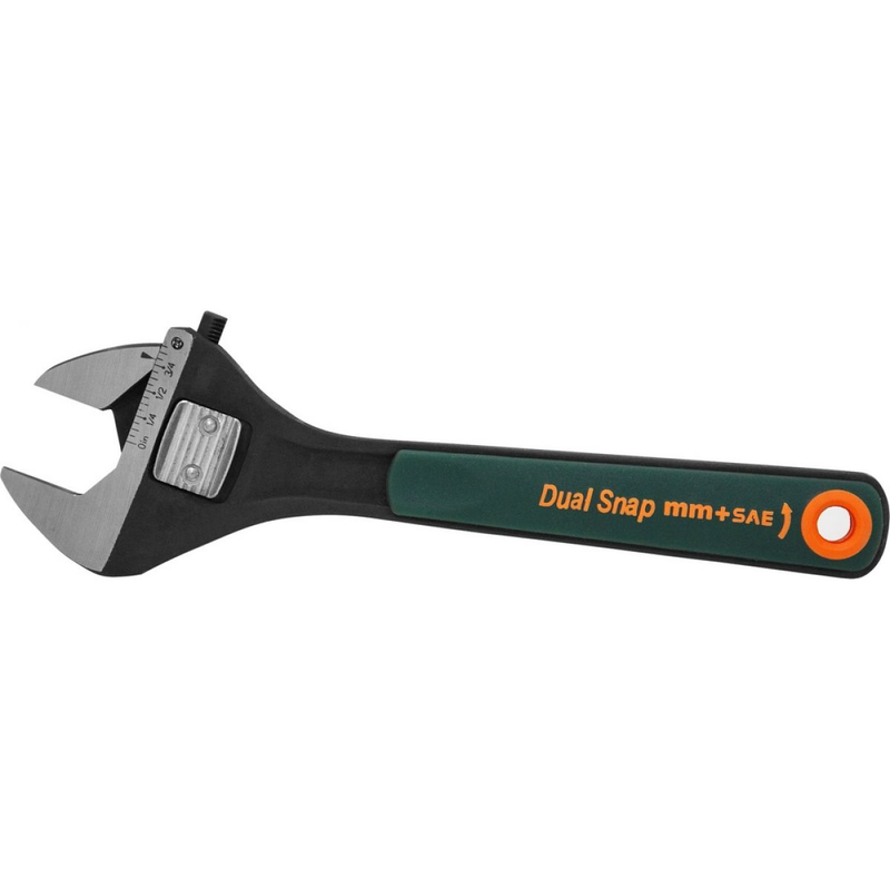 W27AK8 / 8" DUAL SNAP ADJUSTABLE WRENCH FOR SAE & METRIC NUT