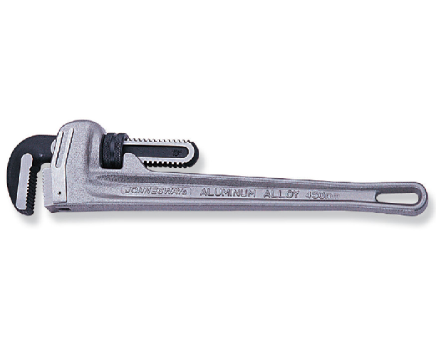 W28A / ALUMINUM ALLOY PIPE WRENCH CR-MOLYBDENUM SIZE: 18" to 48"
