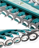 W45613S / 13 PCS 72 TEETH RATCHETING COMBINATION WRENCH SET CR-V STEEL SAE SIZE: 1/4" to 3/4"