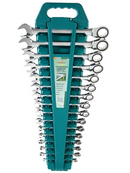 W45516S / 16 PCS 72 TEETH RATCHETING COMBINATION WRENCH SET CR-V STEEL METRIC SIZE: 8 to 24 MM