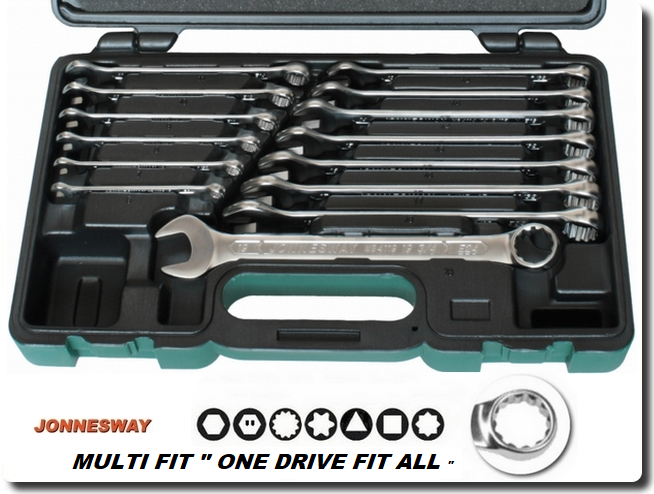 W84114S / 14 PCS MULTI FIT ONE DRIVE FIT ALL COMBINATION WRENCH CR-V4 STEEL