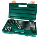 W86112S / 12 PCS MULTI FIT ONE DRIVE FITT ALL 72 TEETH REVERSIBLE RATCHETING COMBINATION WRENCH CR-V4 STEEL